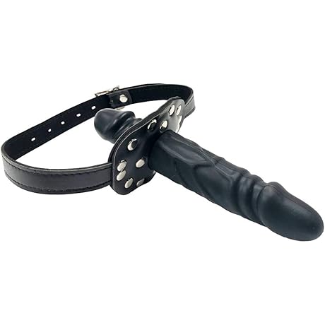 SM Gag Dildo Double-Cock Lockable Gag With Strap