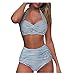 Damen Badeanzug Zweiteiliger Strandmode Swimsuit Bademode Criss Cross Bademode Sexy Badeanzug für Frauen Push up Bikinioberteil Hohe Taille Push Up Badeanzug Damen Bikini Set mit Über Kreuz