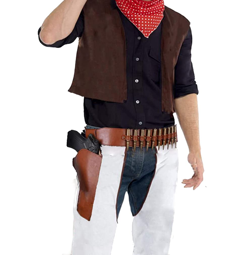 Cos Cowboy Gun Belt and Holster Masquerade Cowboy Vintage Belt & Gun Holster