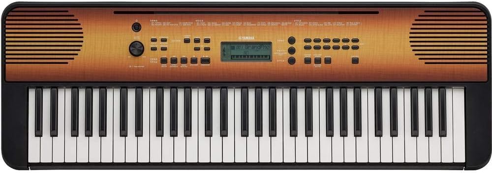 Yamaha Tastiera digitale PSR-E360MA, in acero - Tastiera digitale base in dotazione con cuffie HPH-150, supporto per tastiera L-2C
