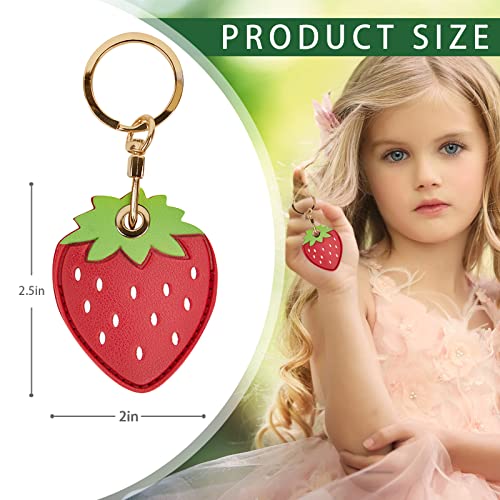 Image of Leather Keychain Case Holder Compatible with Apple AirTag, GPS Airtag Keychain Finder Tracker with Key Ring, Anti-Scratch Protective Air Tag Cover | Leather