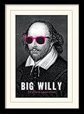 1art1 William Shakespeare Poster Big Willy Gerahmtes Bild Mit Edlem Passepartout | Wand-Bilder | Im Bilderrahmen 40x30 cm