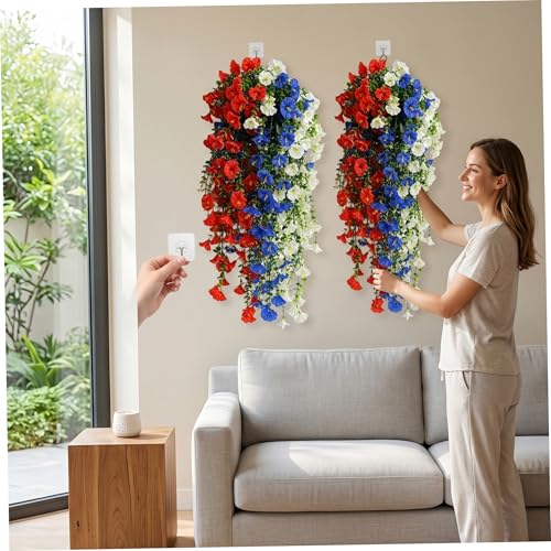 Fleurs artificielles suspendues extérieur résistantes soleil x2