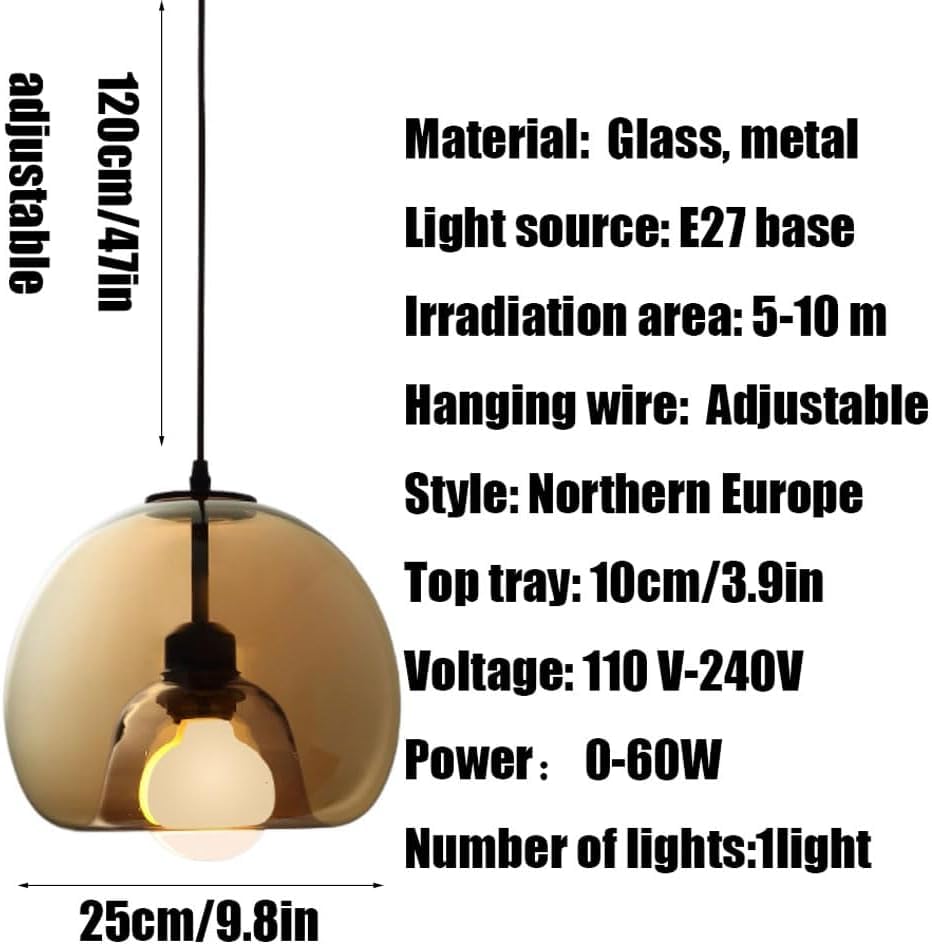 Suspension simple à base E27 pour un éclairage de balcon ou de restaurant - 5