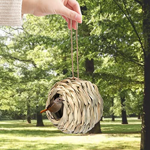 BLIBUNALA Stevige Buiten Natuurlijke Vorm Huis Opknoping Vogel Duurzaam Bal Gras Kolibrie Patio Gazon & Tuin Feeder Swing Bench (A, One Size) - Image 6