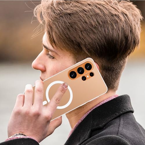 Image of amazon basics Luxury Paper Thin Case Cover for Samsung Galaxy S26 Ultra 5G | Matte Finish | Compatible with magsafe | (White, Samsung Galaxy S26 Ultra 5G)