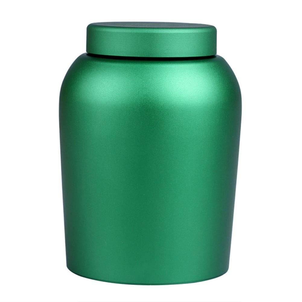 ZHAOZHAO Piccole Ceneri per Adulti Urna Di Funerali, Urne Di Cremazione per Animali Domestici, Metalli Ricordo per Dog&Cat, Mezzo Umano E, Urna Sepoltura a Casa o Cimitero/Green/14.3 * 18.3Cm