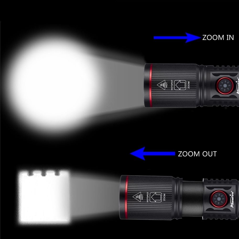 SV96 RGBW Multi-Color LED Linterna USB-C Recargable Zoomable Rojo Verde Azul Blanco Luz para Astronomía Caza con Batería 5
