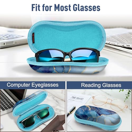 Image of FINTIE Sunglasses Case, Hard EVA Shell Shockproof Sport Glasses Case with Metal Carabiner Travel Zipper Eyeglasses Holder