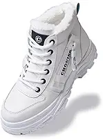 Botas de neve femininas, botas de inverno plataforma quentes, tênis de caminhada à prova d'água com zíper