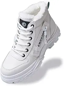 Botas de neve femininas, botas de inverno plataforma quentes, tênis de caminhada à prova d'água com zíper