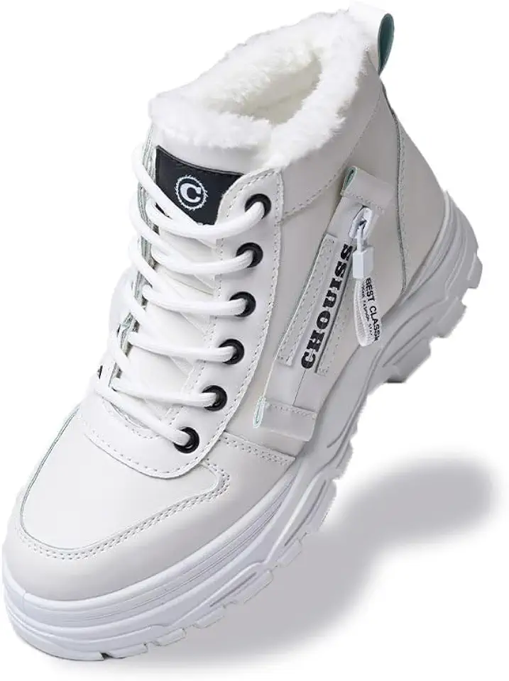 Botas de neve femininas, botas de inverno plataforma quentes, tênis de caminhada à prova d'água com zíper