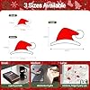 7PCS Waterproof Santa Hat Christmas Stickers for Tesla, Vinyl Car Decals for Toyota, Honda, Ford, BMW & More, Automotive Decals for Water Bottles, Wall, Laptop, Window, Christmas Gift & Decoration #2