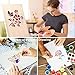 64 Pieces Stencils for Painting, Small Reusable Flower Plant Stencil, Art Craft Template for Painting on Wood, Wall, Fabric, Rock, Chalkboard, Sign, DIY Art Scrapbook Projects(Plants)