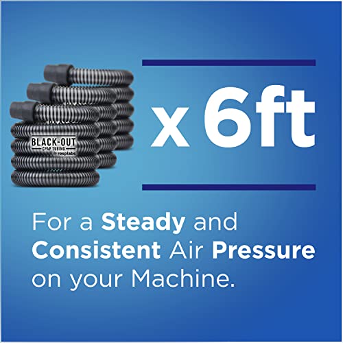 Resplabs Cpap Hose - 6 Foot Black-Out Tubing - Universal Tube Compatible With All Resmed And Philips Respironics Machines - 3 Pack #TOP3