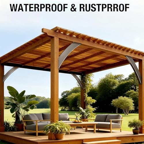 Équerres d'angle à 45° pour poutres de gazebo et support pergola - 6