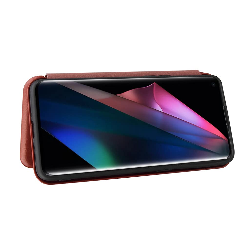 Custodia In Pelle Con Portafoglio E Supporto Per OPPO Find X3/X3 Pro - Grigio + Vetro E Cinturino - copertina
