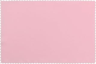 Juego de 6 manteles individuales para mesa de comedor, color liso, estampado rosa, hotel, banquete familiar