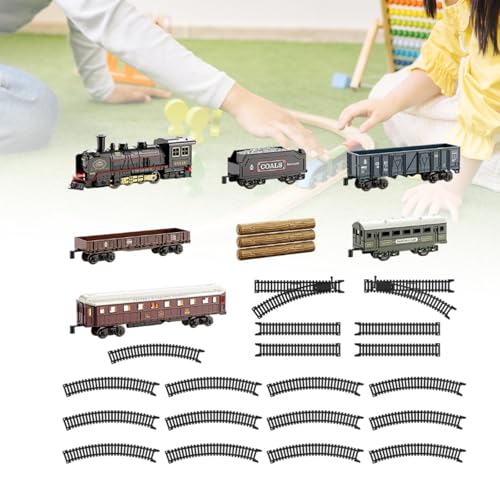 Image of Electric Train Set Tracks Train Toys for Toddlers Children Age 3 4 5 6 Years 28Pcs| Interactive Toys | STEM Toys