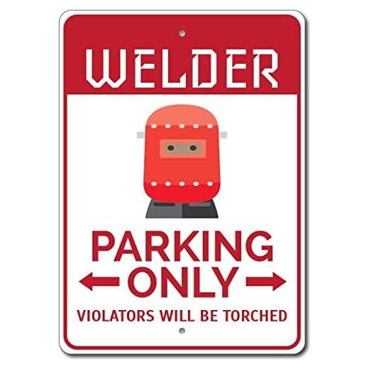 Iliogine Welder Parking Sign Welder Sign Welder Gift Welder Decor Welder Garage Sign Welding Sign Welding Gift Outdoor Sign Gift Funny Metal Street Tin Sign Wall Art Decorative