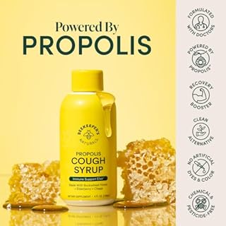 Beekeeper's Naturals Propolis Honey Cough Syrup Daytime for Adults Elderberry, Bee Propolis, Buckwheat Honey - Immune Support & Throat Soothing, 4 oz