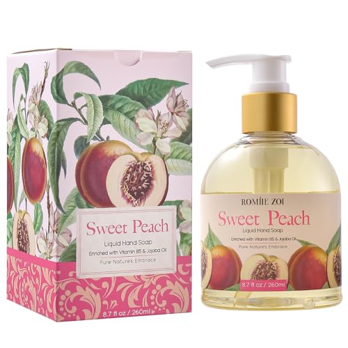 Image of ROMIIE ZOI Liquid Hand Soap with Gift Box - Sweet Peach - 260ml / 8.7 fl.oz
