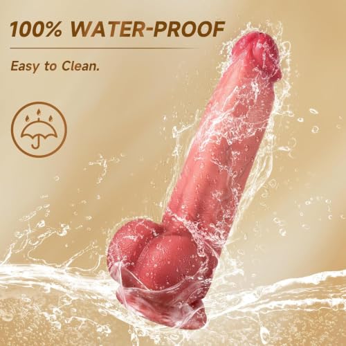 Image of Realistic Dildo with Strong Suction Cup, Dual Density Suction Cup &Strap on Dildo-Soft Lifelike Penis Adult Sex Toy for G Spot