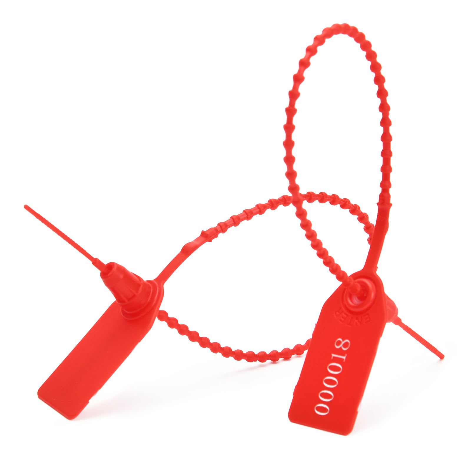 Lot de 100 attaches autobloquantes en plastique pour extincteurs - 250 mm de long - Rouge
