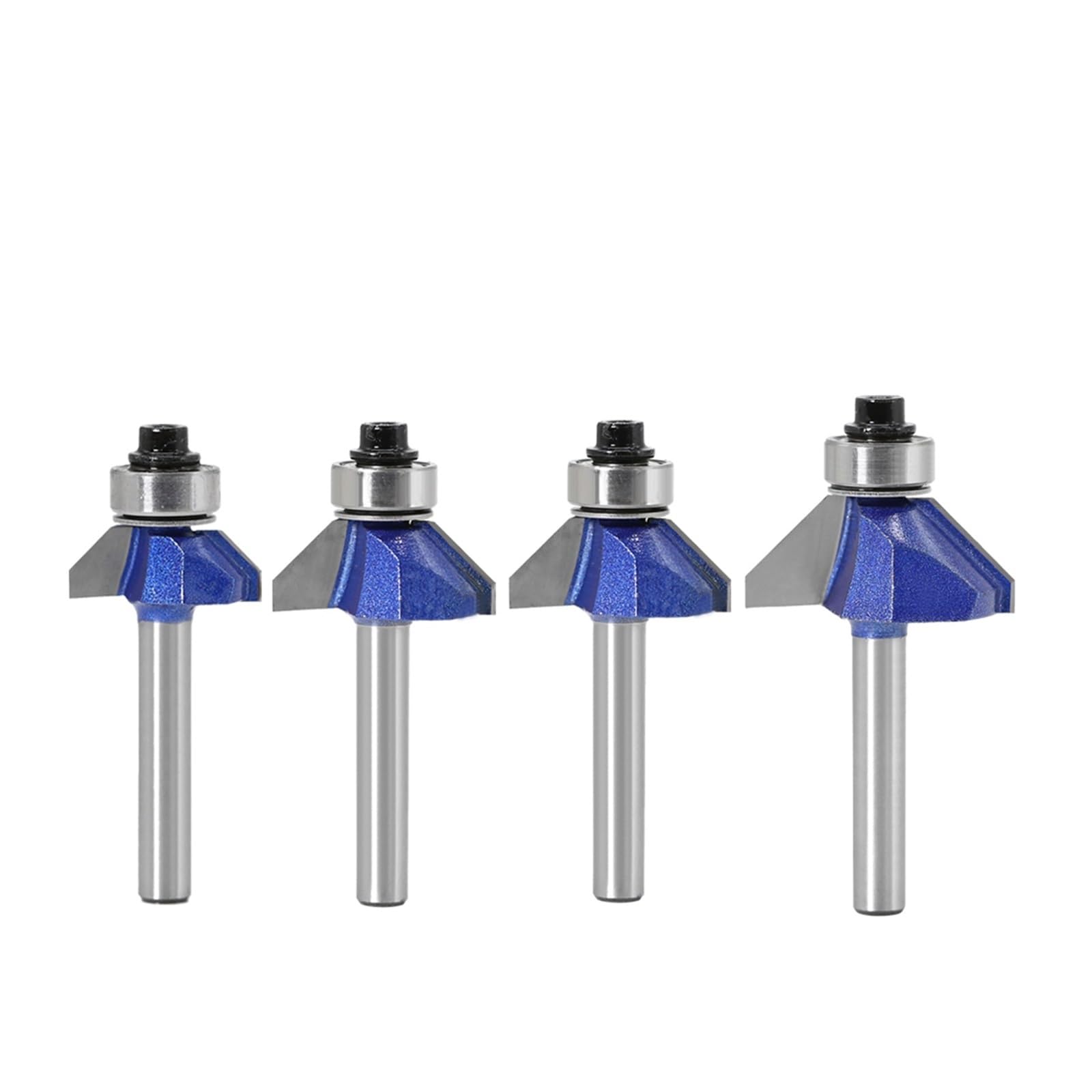 Epaknhgd 4Pcs 1/ 6Mm Shank 45 Degree Chamfer Router Bit The Edge Forming Bevel Woodworking Milling Cutter For Wood Bits(4Pcs)