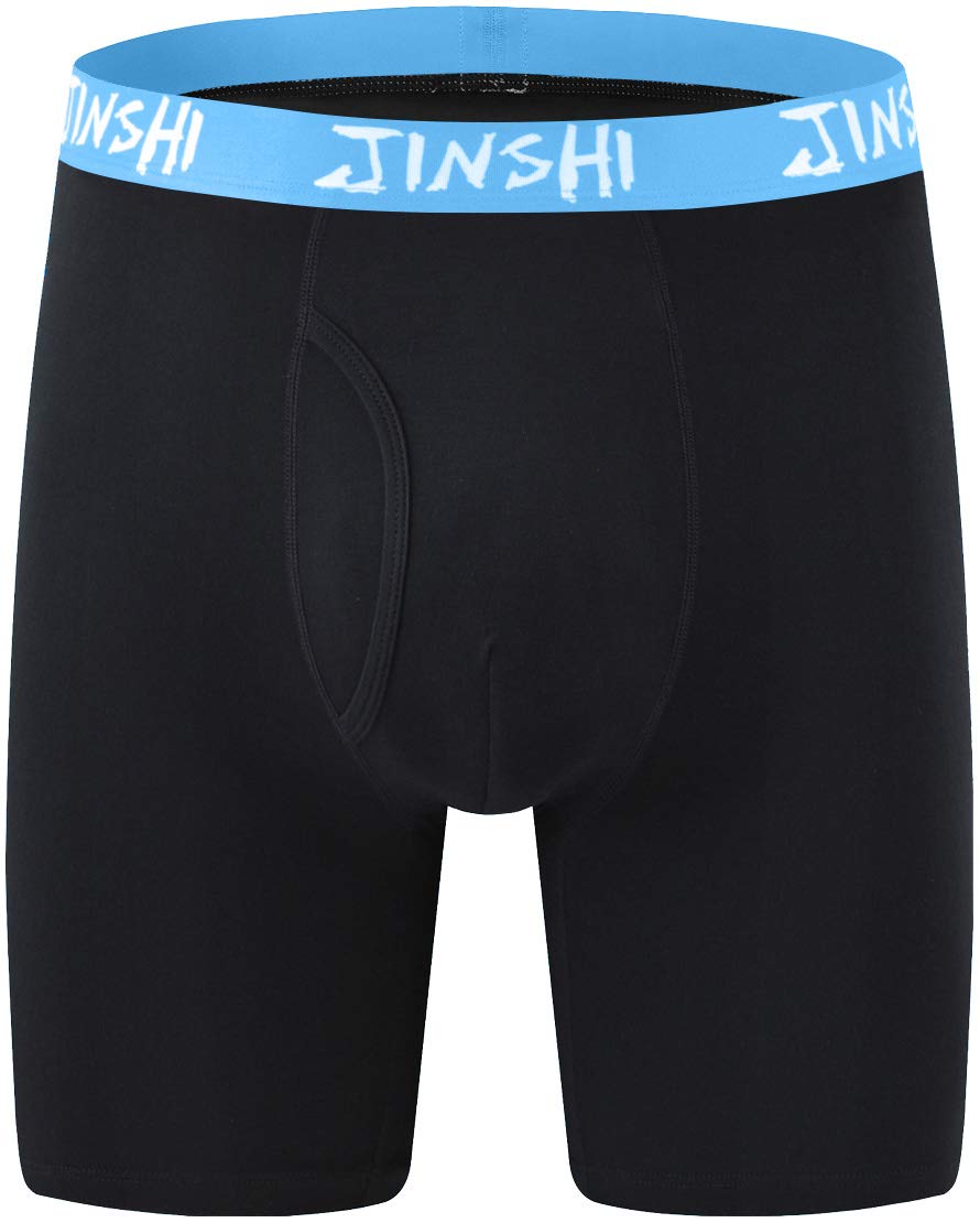 JINSHI Herren Boxershorts Lang Unterhosen Bambus Trunks Passform Unterwäsche