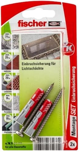 fischer M-Set Einbruchsicherung Lichtschacht K 5 Stk