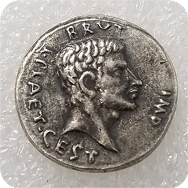 Monete romane antiche, monete argento da collezione romana, moneta antica roma, monete europee vecchie per collezionisti, regali portafortuna (Ancient Rome-Brutus Eid Mar)
