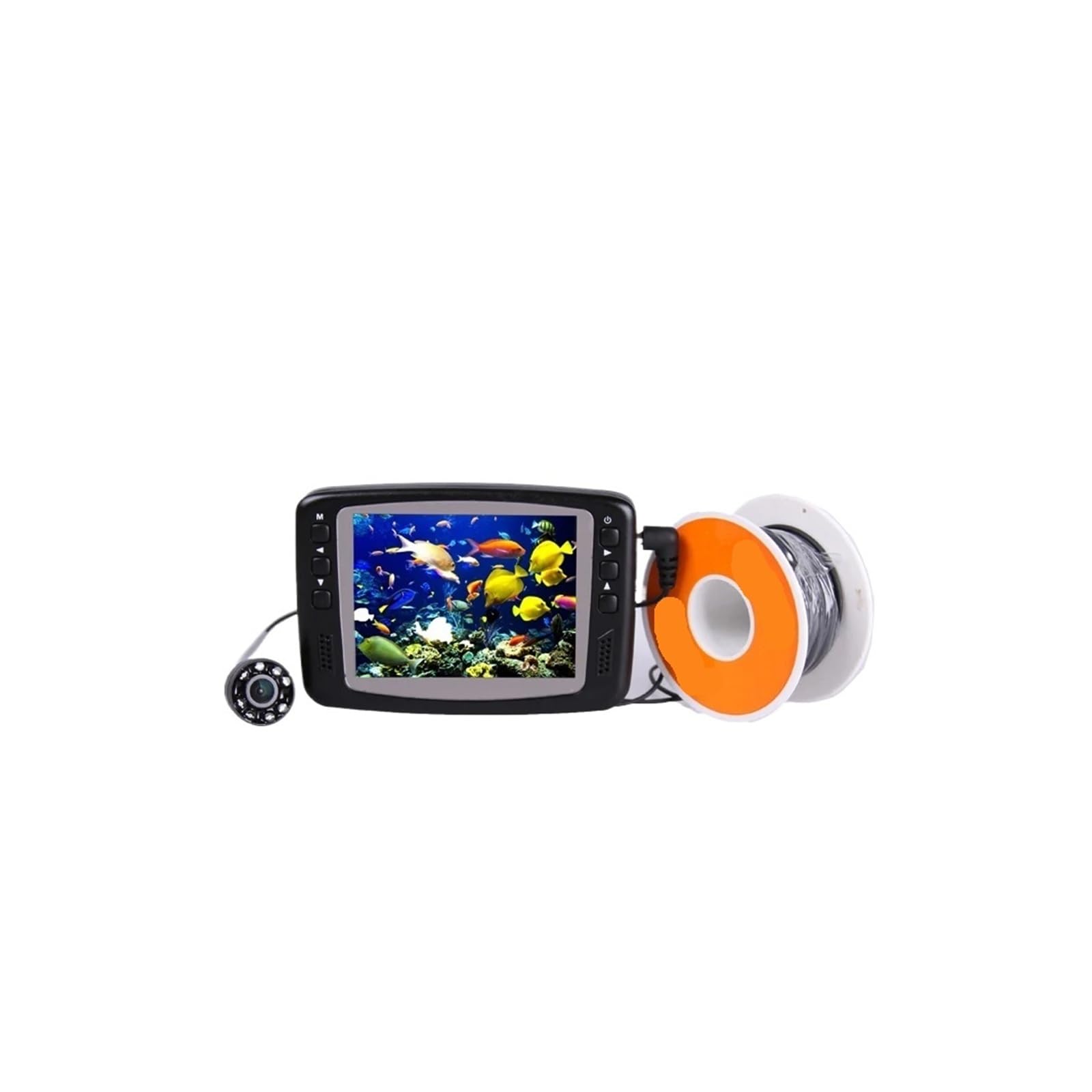 Detector de Peces, Pantalla LCD a Color de 3,5 Pulgadas, cámara Pesca submarina, buscador Peces, Lente Gran Angular línea HD 1000TVL(15M)