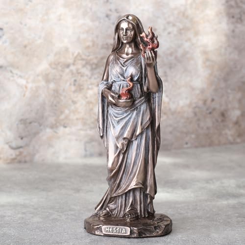 Estatua de Hestia Diosa Griega del Hogar 15.9 cm Bronce miniatura 2