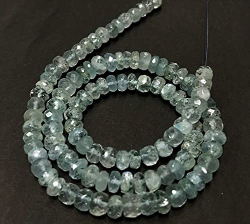 Aigue-marine naturelle perles de sérénité pour concevoir vos bijoux personnalisés