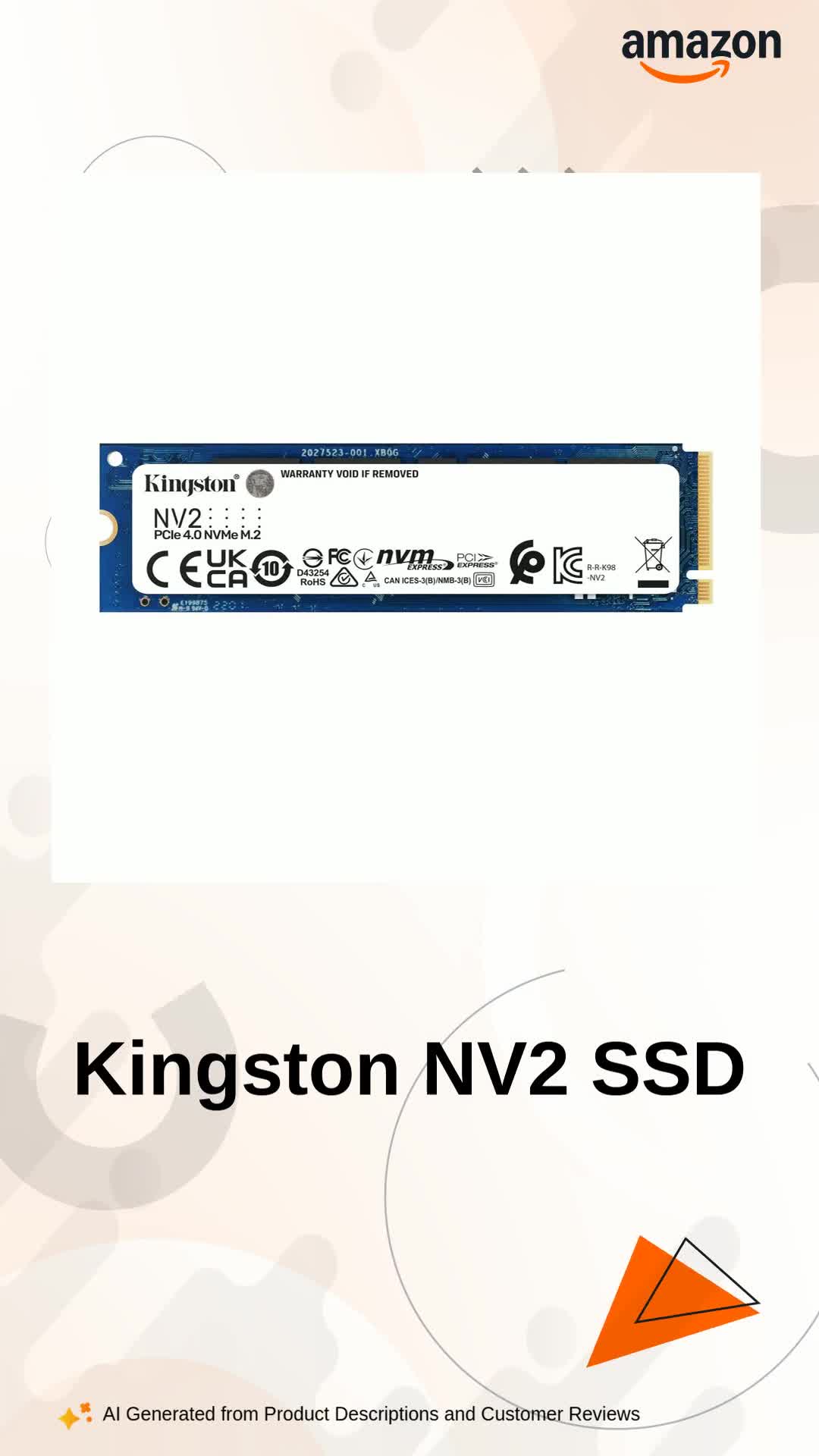 Kingston NV2 PCIe 4.0 NVMe M.2 Internal SSD
