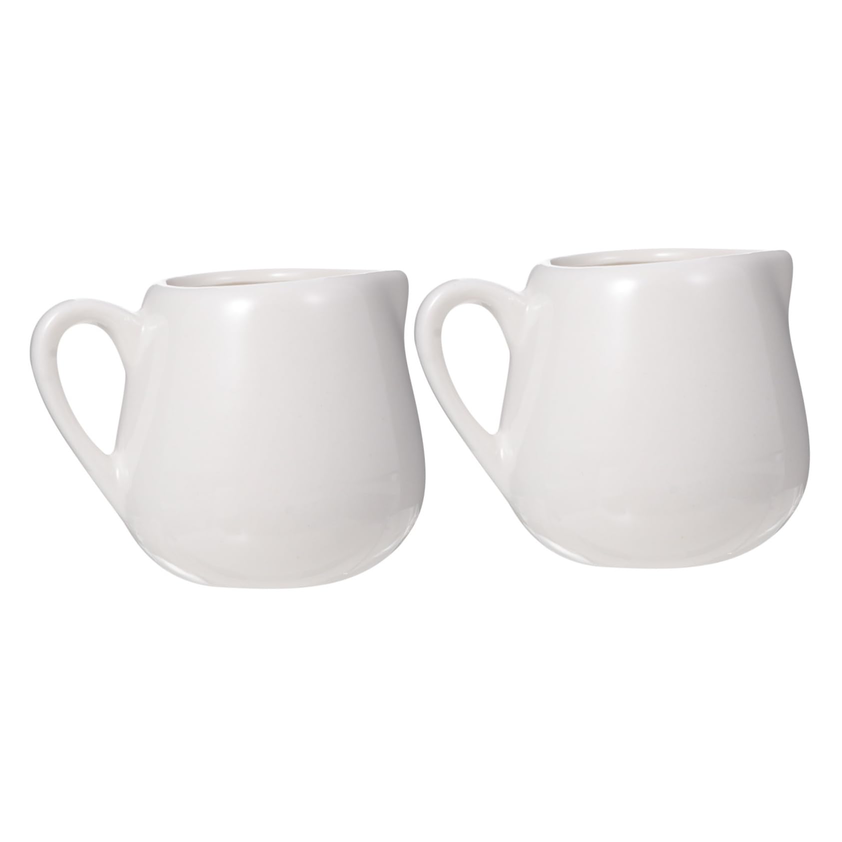 KICHOUSE Ceramic Sauce Spoon 2 Pcs Mini Milk Jugs Elegant Kitchen Storage Containers