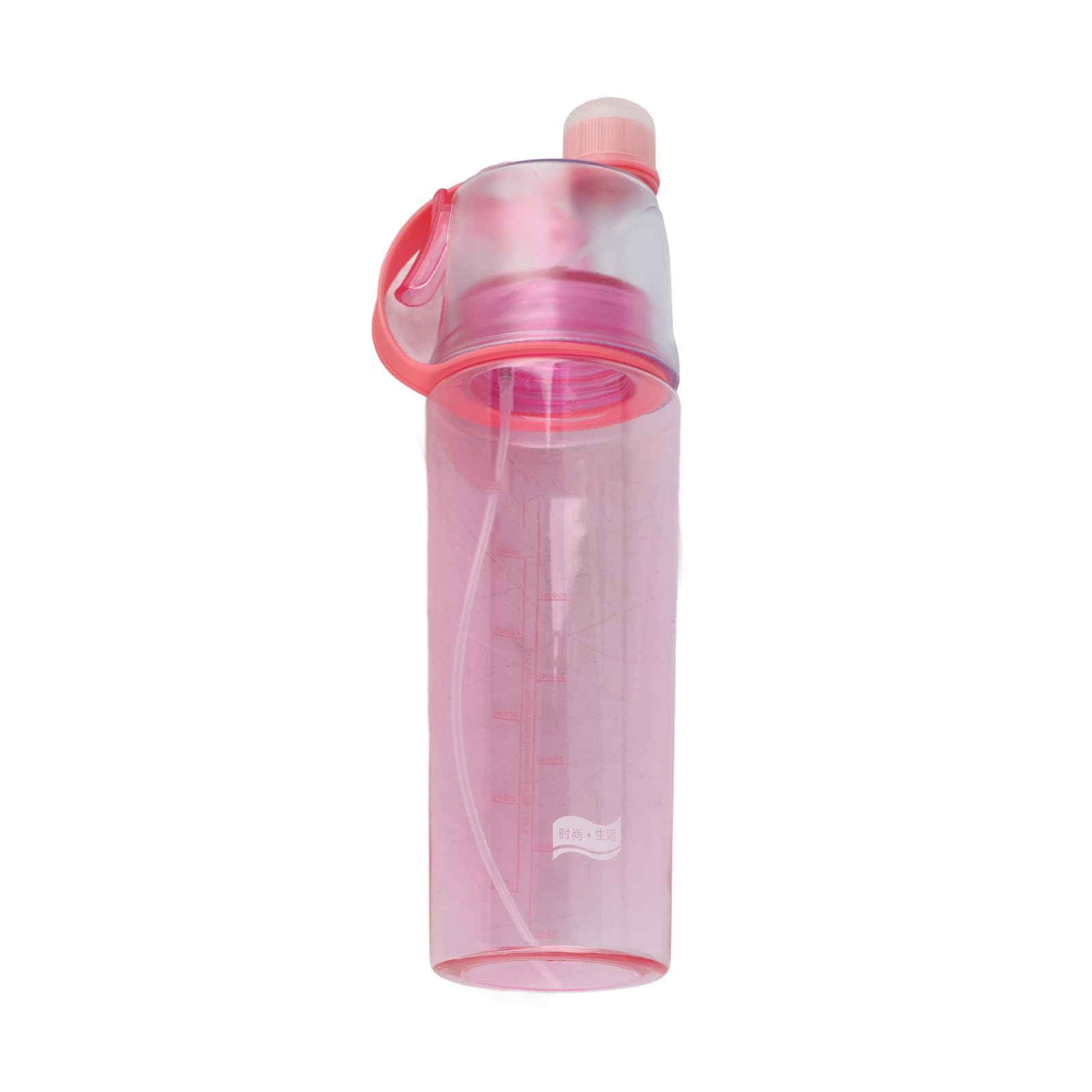 Botella de agua portátil anti derrames de plástico transparente para niños 8