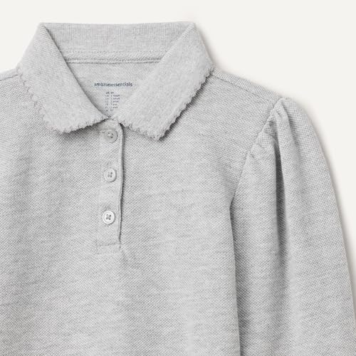Image of Amazon Essentials Girls and Toddlers' Uniform Pique Long Sleeve Polo Shirt