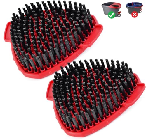 Image of Spin Mop Replacement Head - EasyWring Mop Refills Compatible with Triangle Spin Mop, Great Cleaning Power, Microfiber, Helper for Housework, Machine Washable (new Brush)