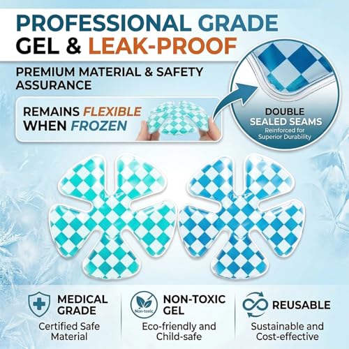 Image of Reusable Cooling Gel Ice Packs for Hats, Adjustable Cold Therapy Headband Inserts for Hard Hats & Sun Hats, 4-Hour Relief for Construction Workers, Migraines & Heat Stroke Prevention, 2 Pack