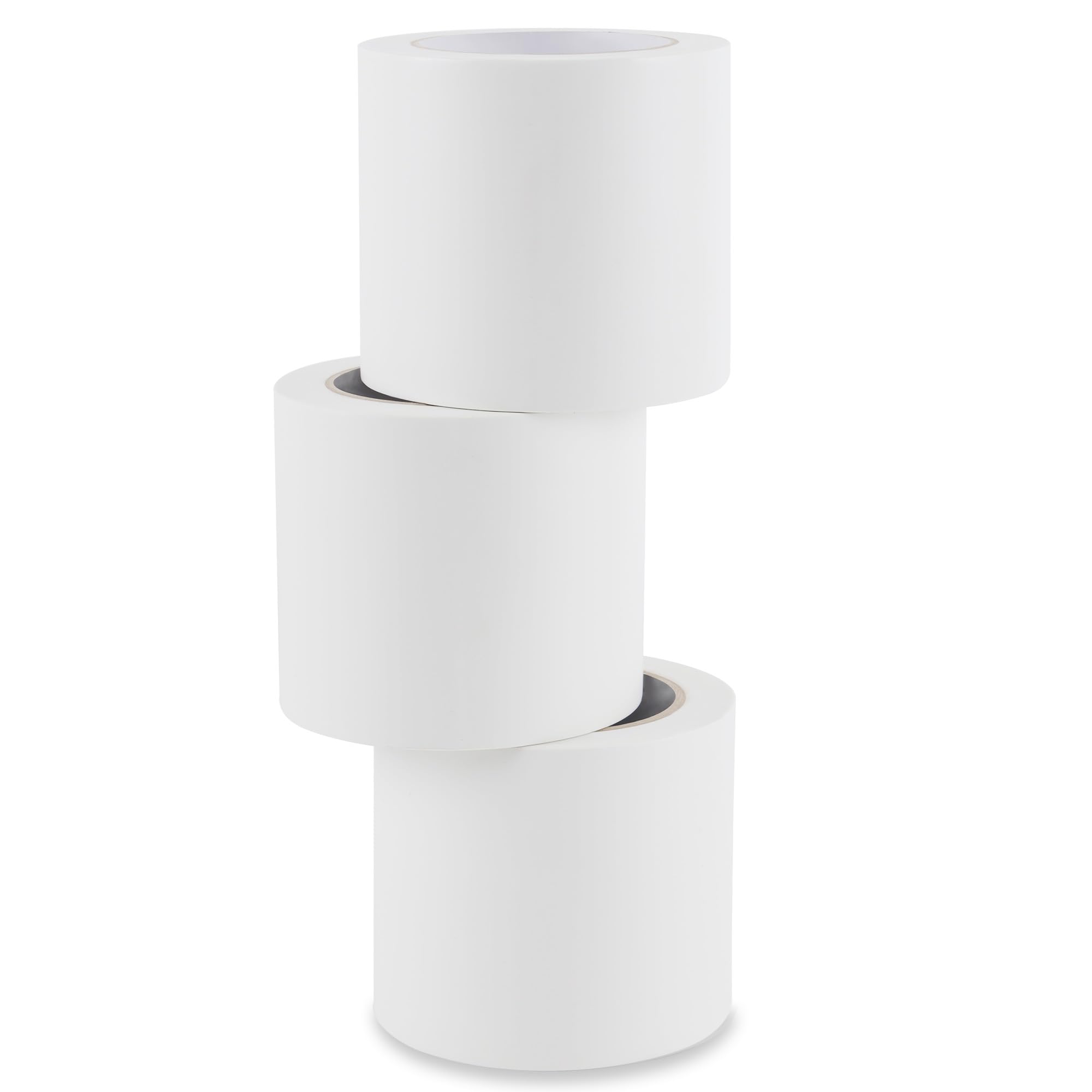 Lichamp 3 Rolls Vinyl Tape, Premium Safety Marking and Traffic Floor Marking Tape, Bundling, Social Distancing, 4 Inch x 36 Yards per Roll, 108 Total Yards, White