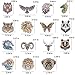 Animals Patches - Iron on Stickers Heat Transfer Appliques Cool Retro Folk-Custom Badges Logo with Butterfly Unicorn Dragon Lion Owl Tiger Design Decals for DIY T-Shirt, Bags, Hats, Jackets(15 PCS)
