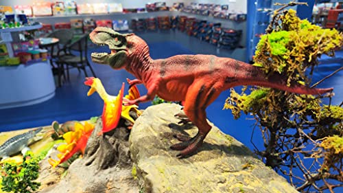 Zappi Co Childrens T-Rex Red/Black Dinosaur Figure Toy (27cm Length) Realistic Detailed Dino Collection for Kids - Image 3