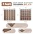 Pack of 9 (9 sq. ft) Patio Composite Deck Tiles, Outdoor Waterproof Interlocking Plastic Deck Tiles for Outdoor Deck, Outdoor Shower, Balcony, Front Porch, Poolside Flooring-5 Slats-Brown