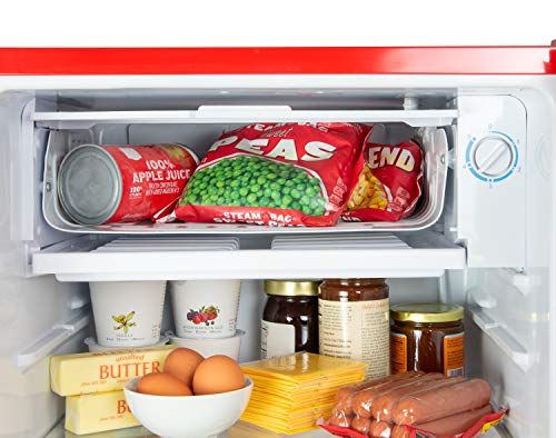 Image of Igloo 3.2 Cu. Ft. Refrigerator With Freezer and Bottle Opener, Coke Red