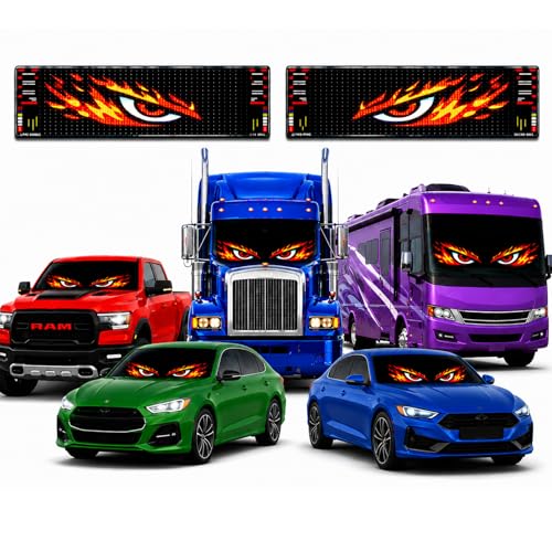 LED Eyes for Car Truck & RV Windshield 2PCS 245 RGB Ojos LED para Carro