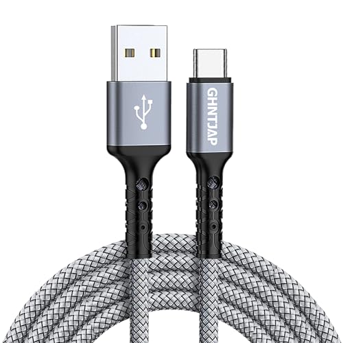 GHNTJAP Cable USB C 3M, cable de carga USB C de nailon trenzado, cable de carga rápida USB A a USB C para Galaxy S24 S23 S22, Huawei P30, Pixel, Moto, controlador PS5