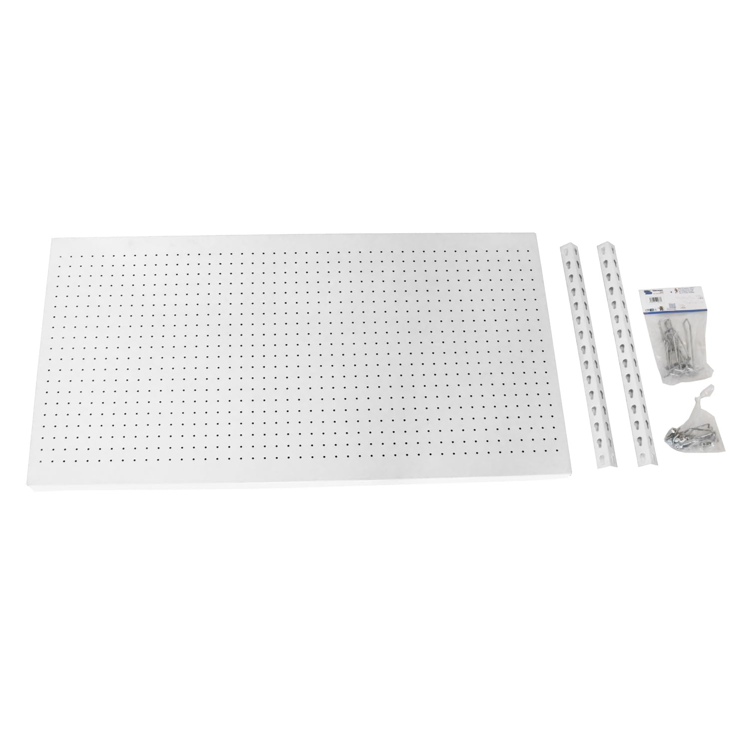 Simon Rack Organizador Herramientas Pared 600x1500 mm - Panel Click | Incluye 17 accesorios, Pintura anticorrosión, ∅ 5 mm, Blanco, Montaje sistema clic