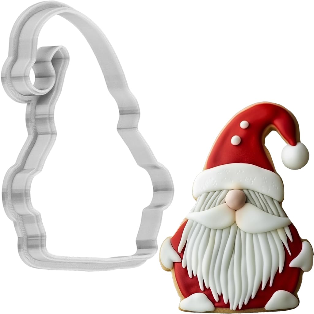 Christmas Gnome Cookie Cutter 4 Inch Made in USA by WONDERTORY